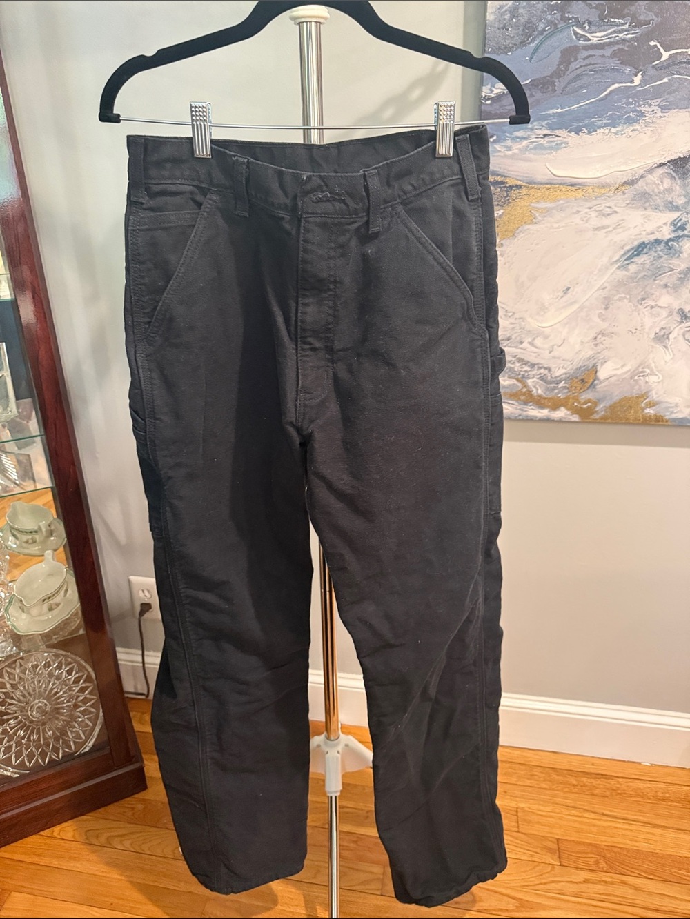 Carhartt Black Cargo Work Pants 30x34